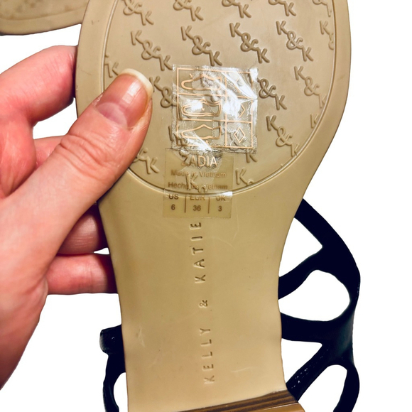 Black Kelly & Katie Zadia T-Strap Sandals - Picture 8 of 9